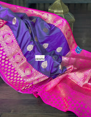 Katan Silk Banarasi - Purple Magenta