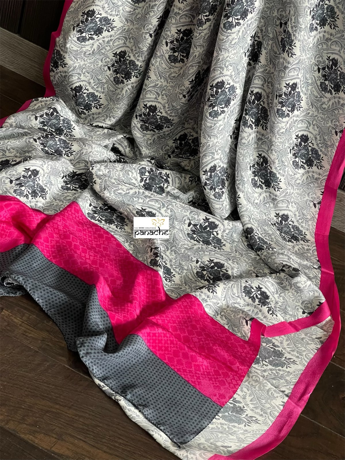 Pure Crepe Silk - White Black Grey Pink