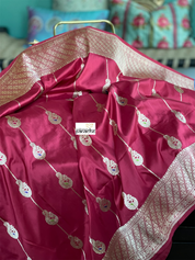 Pure Silk Banarasi - Red Antique Zari