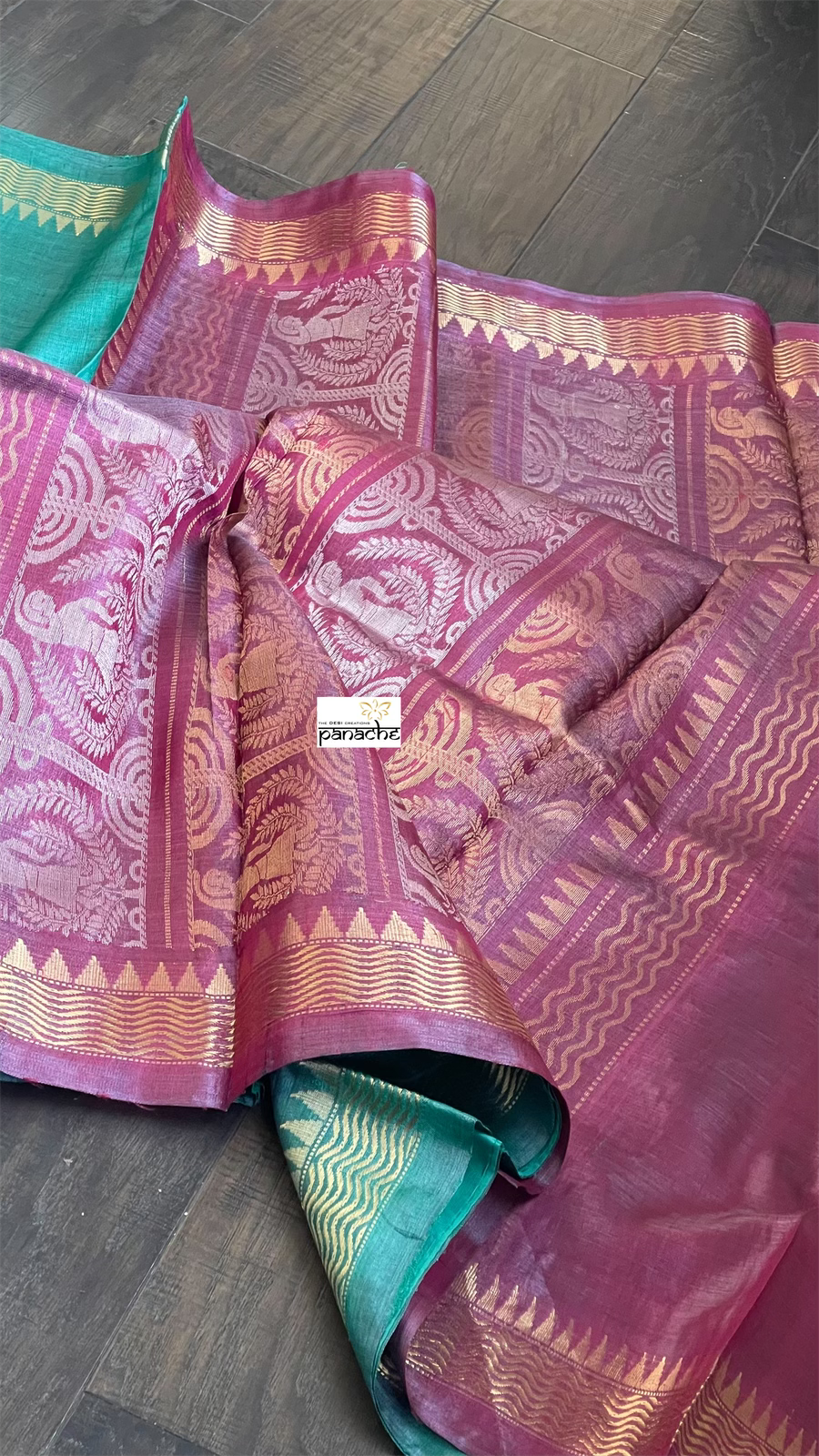 Pure Tussar Silk Woven - Teal Sea Green