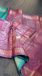 Pure Tussar Silk Woven - Teal Sea Green
