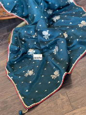 Designer Soft Silk - Ombré Black Teal Green Red