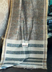 Pure Gicha Tussar Silk -  Beige Digital Printed