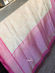 Pure Katan Silk Banarasi - Light Butter Yellow Golden Zari woven