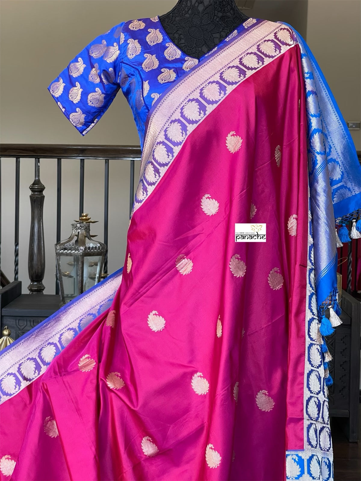 Designer Blouse - Royal Blue Paisley