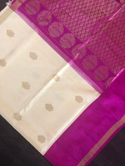 Silk Kanjivaram - Butter Yellow Magenta