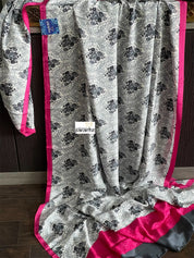 Pure Crepe Silk - White Black Grey Pink