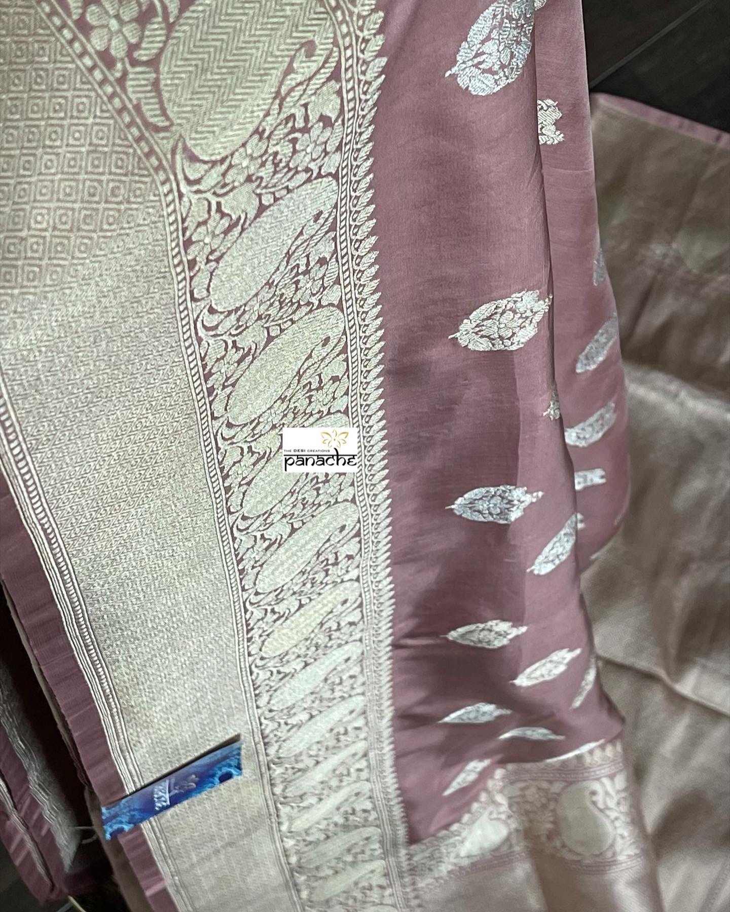 Pure Katan Silk Banarasi - Thulian Pink Antique Zari