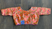 Designer Blouse - Peach Meenakari