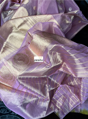 Pure Tissue Kora Silk Banarasi - Light Pink