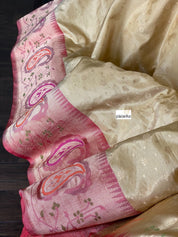 Katan Silk Banarasi - Golden Sandalwood Maroon Paithani