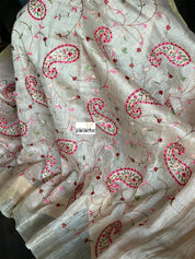 Embroidered Linen - Peach