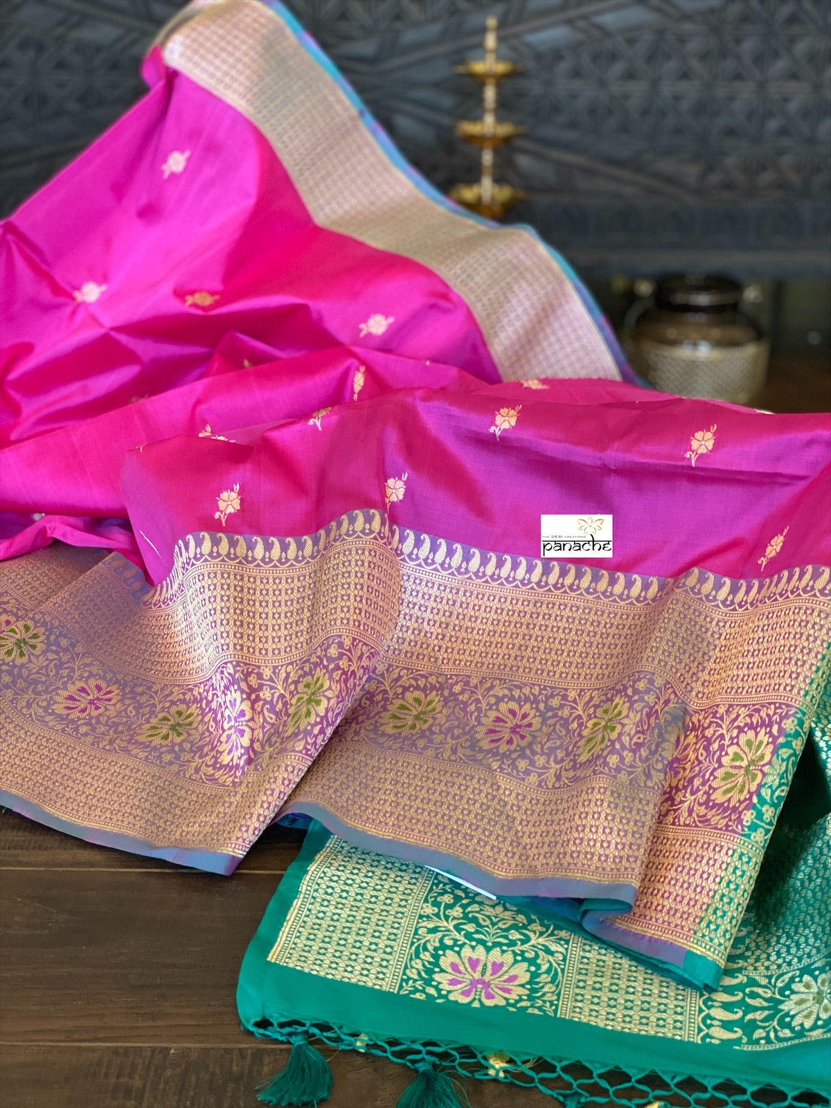 Pure Silk Banarasi - Shot Pink