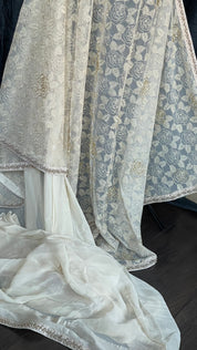 Designer Georgette Net - Beige