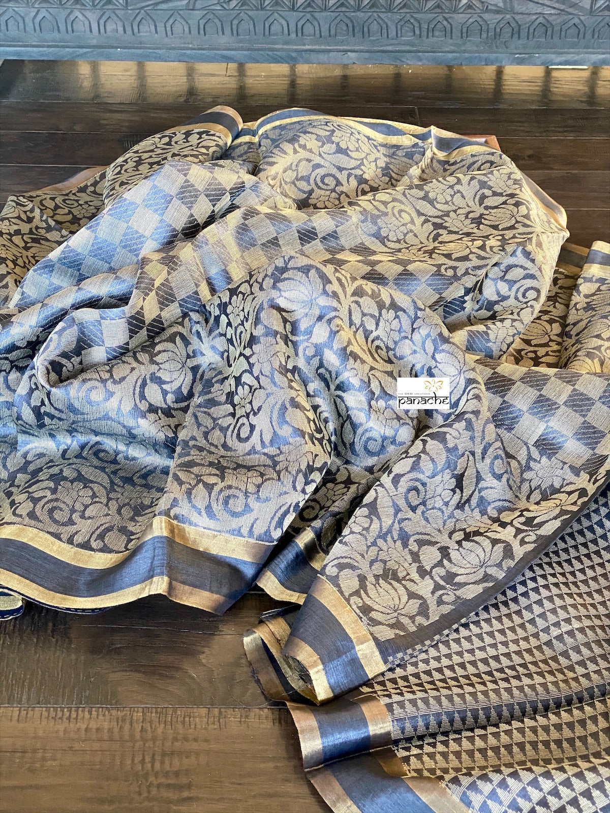 Tussar Silk - Steel Grey Woven