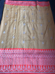 Tassur Silk Banarasi - Ochre Yellow Orange