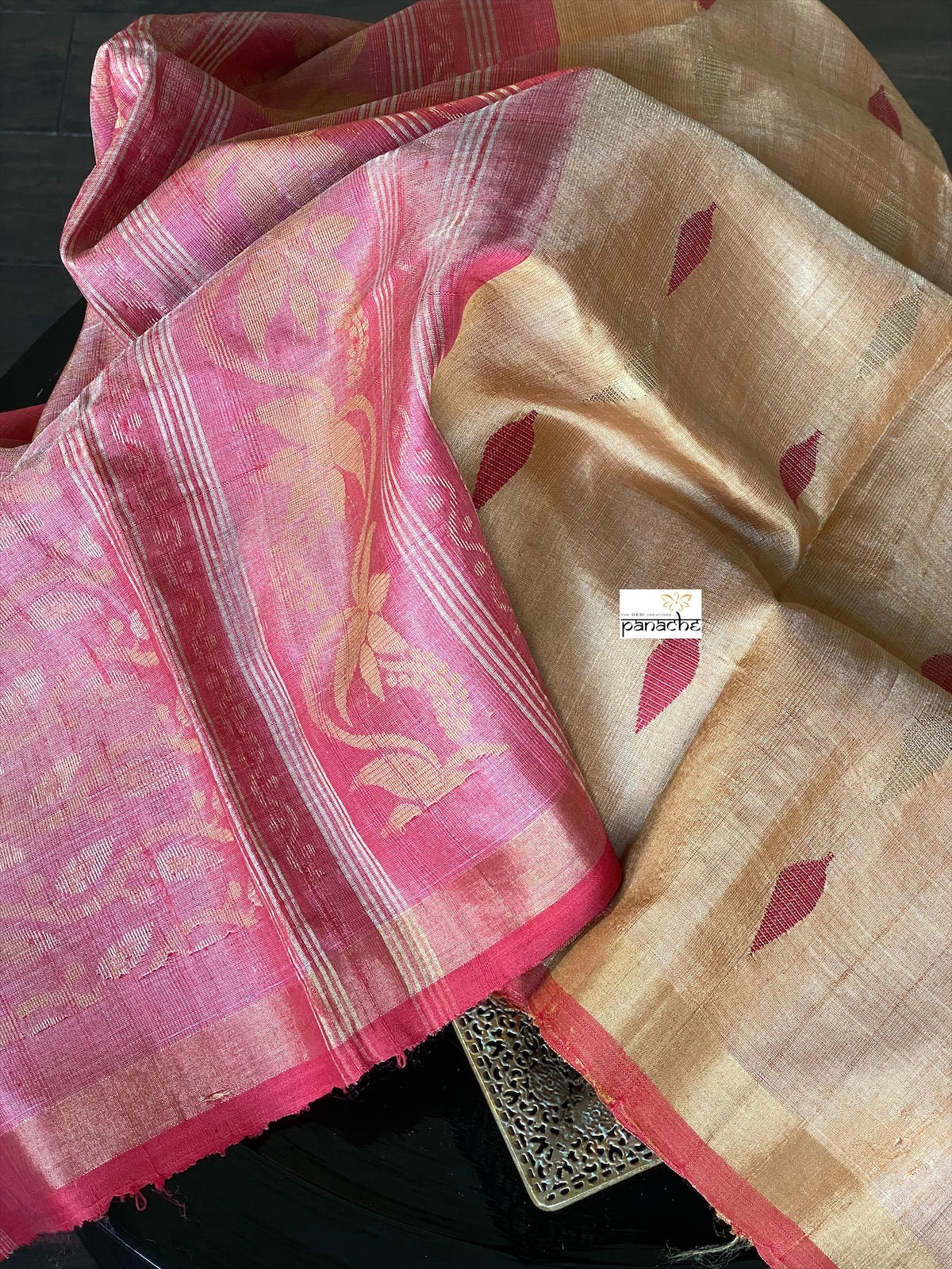 Tissue Tussar Silk - Golden Sandalwood