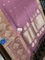 Tassur Silk By Malmal Cotton Banarasi - Lavender Meenakari Kadwa Zari Woven