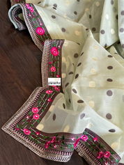 Designer Cotton Silk - Pista Green Brown
