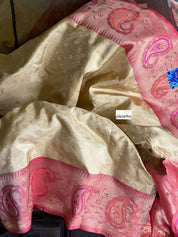Katan Silk Banarasi - Golden Sandalwood Maroon Paithani