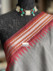 Pure Tussar Silk - Steel Gray