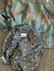 Designer Satin Georgette Sequin - Moss Green