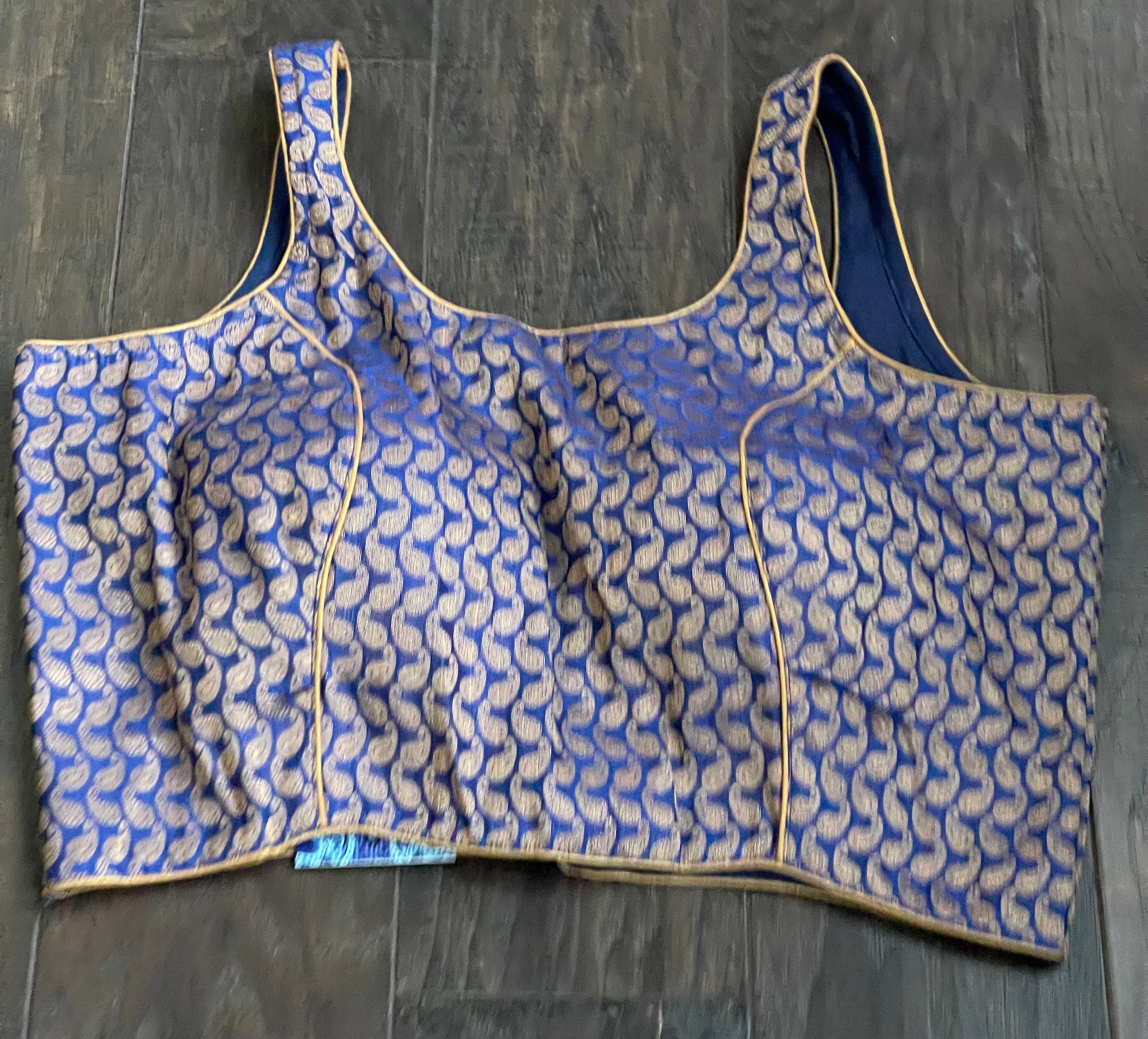 Designer Blouse - Blue Paisley