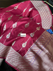 Pure Silk Banarasi - Red Antique Zari