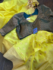 Designer Blouse - Teal Green Zari woven