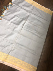 Tanchoi Silk Banarasi - Grey Antique Golden
