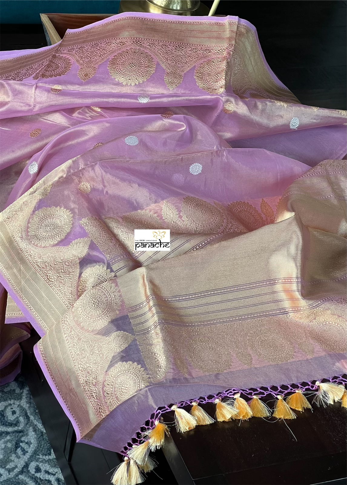 Pure Tissue Kora Silk Banarasi - Light Pink