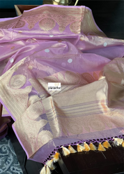 Pure Tissue Kora Silk Banarasi - Light Pink