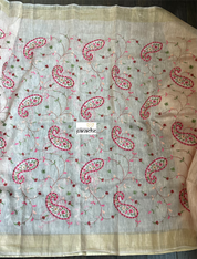 Embroidered Linen - Peach