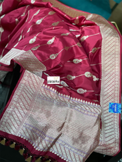 Pure Silk Banarasi - Red Antique Zari