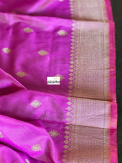 Pure Silk Iktara Banarasi - Pink Antique Golden Zari