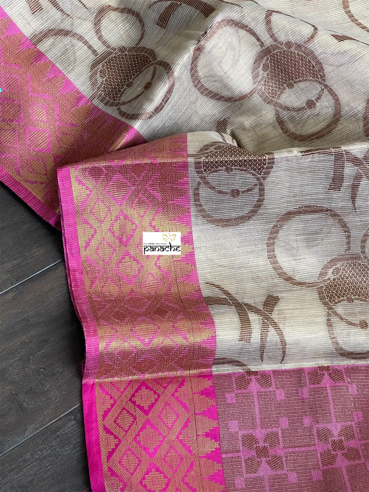 Tissue Kota Silk - Tan Beige Pink