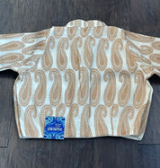 Designer Blouse - Off White Beige Gold Zari