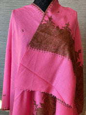 Kashmiri Pashmina Stole/Shawl - Pink Brown