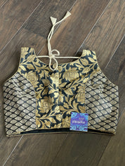 Designer Blouse - Black Brocade