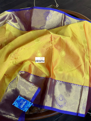 Silk Kanjivaram - Yellow Blue