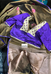 Designer Blouse - Purple V neck