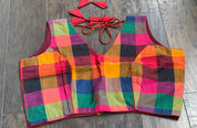 Designer Blouse - Multicolor Checks