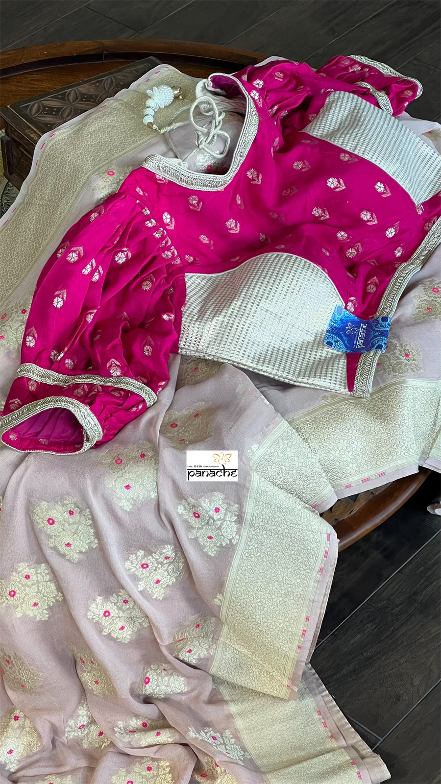 Designer Blouse - Magenta Golden