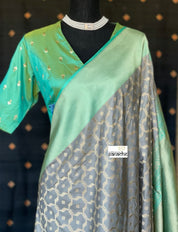 Designer Blouse - Green Dual Shaded