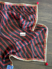 Designer Organza - Maroon Black