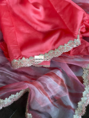 Designer Organza - Pink Tie-Dye