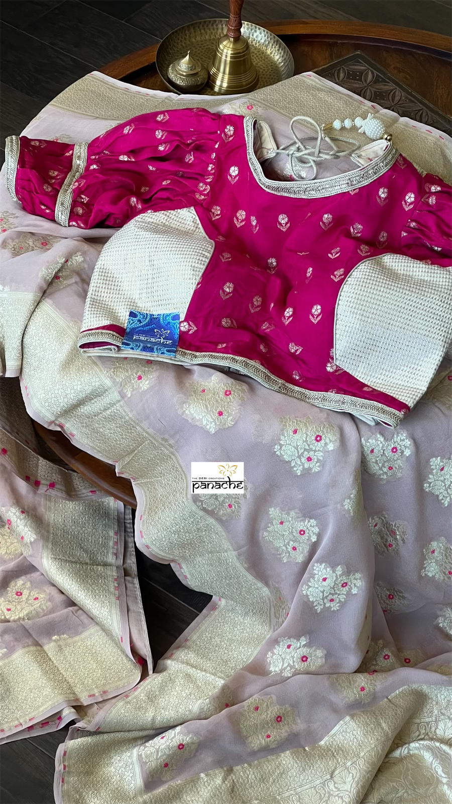 Designer Blouse - Magenta Golden