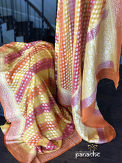 Khaddi Georgette Banarasi - Yellow Rust