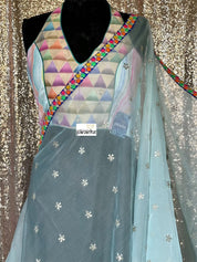 Designer Organza - Light Aqua Blue