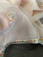 Designer Organza - Dusty Pink Embroidered